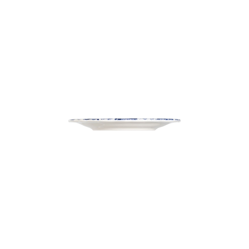 Ensemble de vaisselle 24 pièces en porcelaine, blanc/bleu