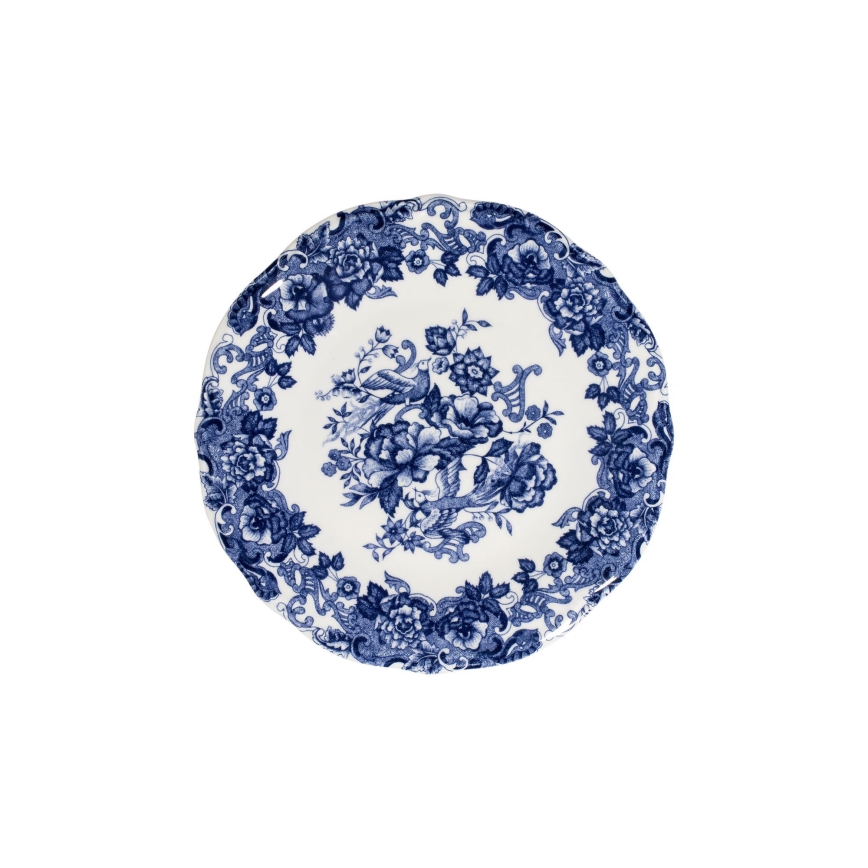 Ensemble de vaisselle 24 pièces en porcelaine, blanc/bleu