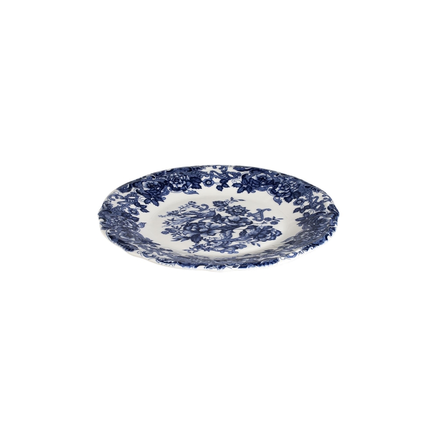 Ensemble de vaisselle 24 pièces en porcelaine, blanc/bleu