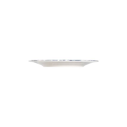 Ensemble de vaisselle 24 pièces en porcelaine, blanc/bleu