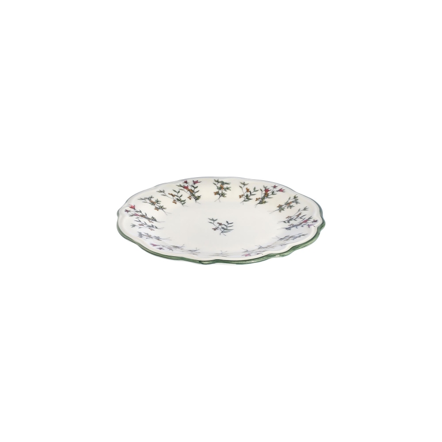 Ensemble de vaisselle 24 pièces en porcelaine, blanc/vert/rouge