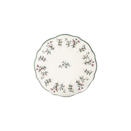 Ensemble de vaisselle 24 pièces en porcelaine, blanc/vert/rouge