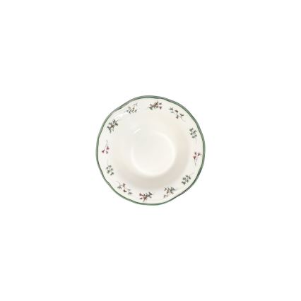 Ensemble de vaisselle 24 pièces en porcelaine, blanc/vert/rouge