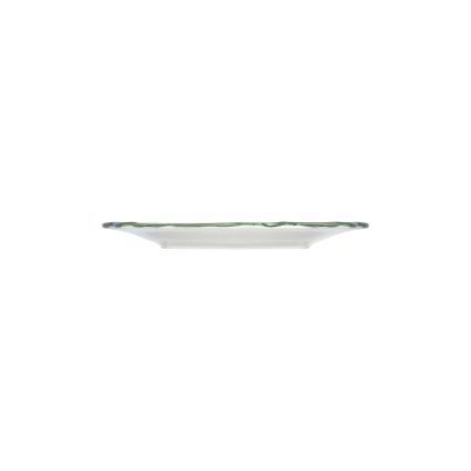 Ensemble de vaisselle 24 pièces en porcelaine, blanc/vert/rouge