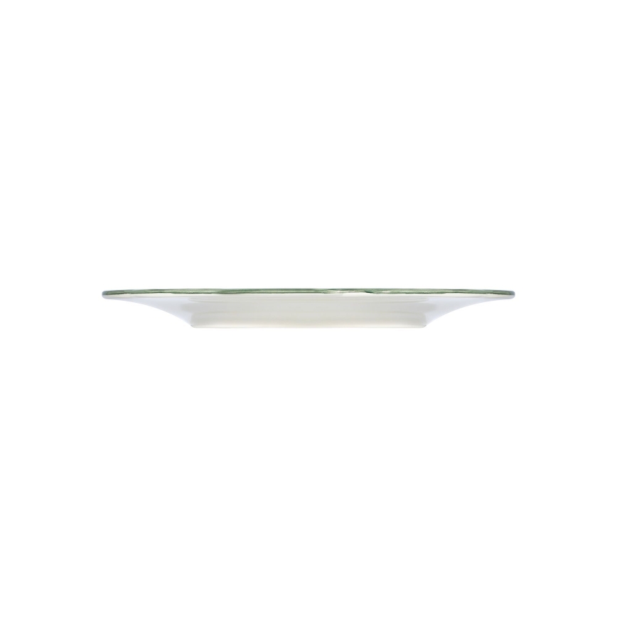 Ensemble de vaisselle 24 pièces en porcelaine, blanc/vert/rouge