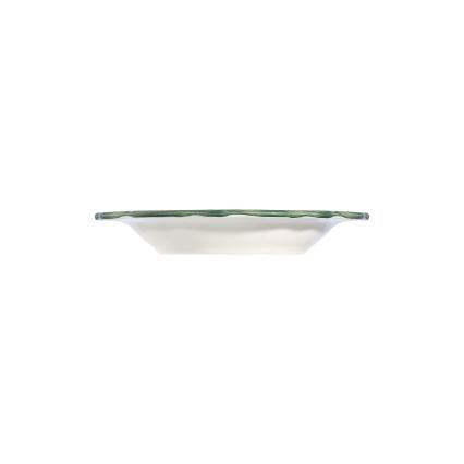 Ensemble de vaisselle 24 pièces en porcelaine, blanc/vert/rouge