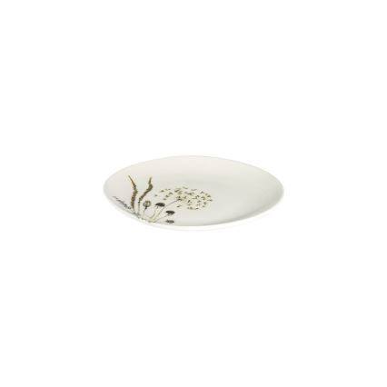 Ensemble de vaisselle 27 pièces en porcelaine, blanc/marron