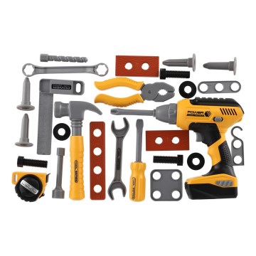 Ensemble d'outils avec perceuse-visseuse sans fil (3x AAA)