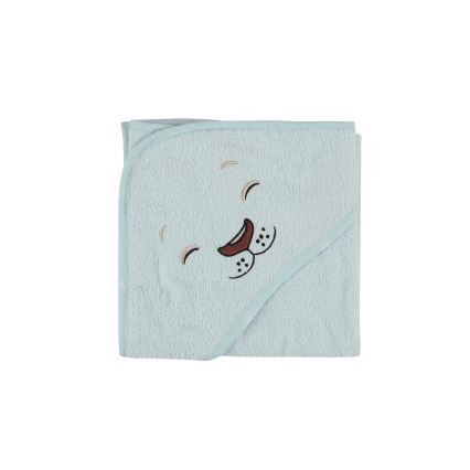 Ensemble pour la toilette enfants ASLAN - peignoir, serviette, gant de toilette menthe