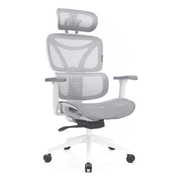 Ergonomische bureaustoel LEVANO grijs/wit/zwart