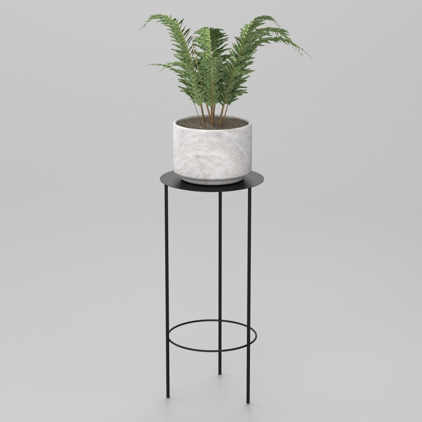 Étagère à fleur 70x32 cm noir