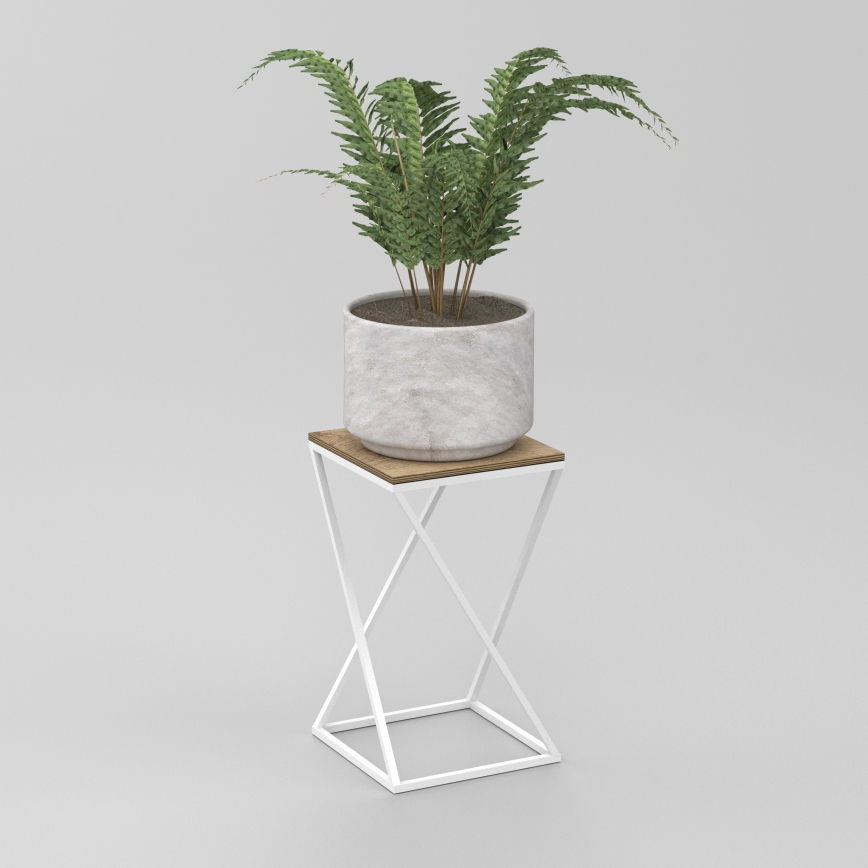 Étagère à plantes 40x24 cm blanc