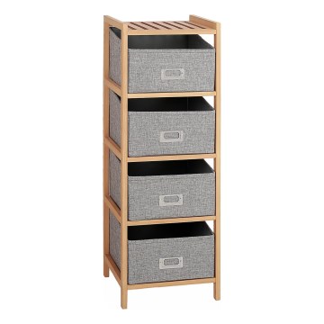 Étagère avec boîtes REG 83x28 cm beige