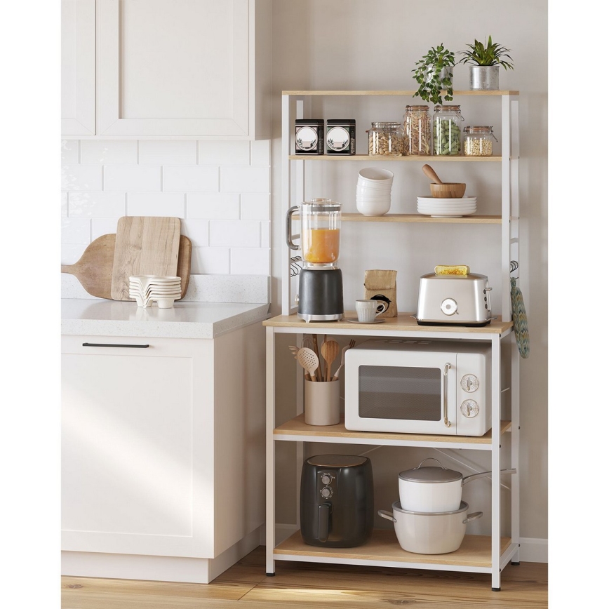 Étagère de cuisine MARGE brun/blanc