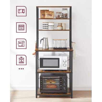 Étagère MARGE marron/noir