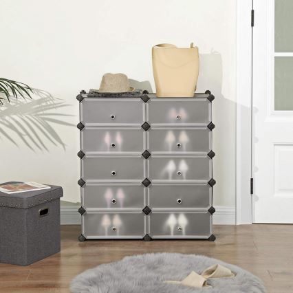 Étagère modulaire à tiroirs BOXIFY noire