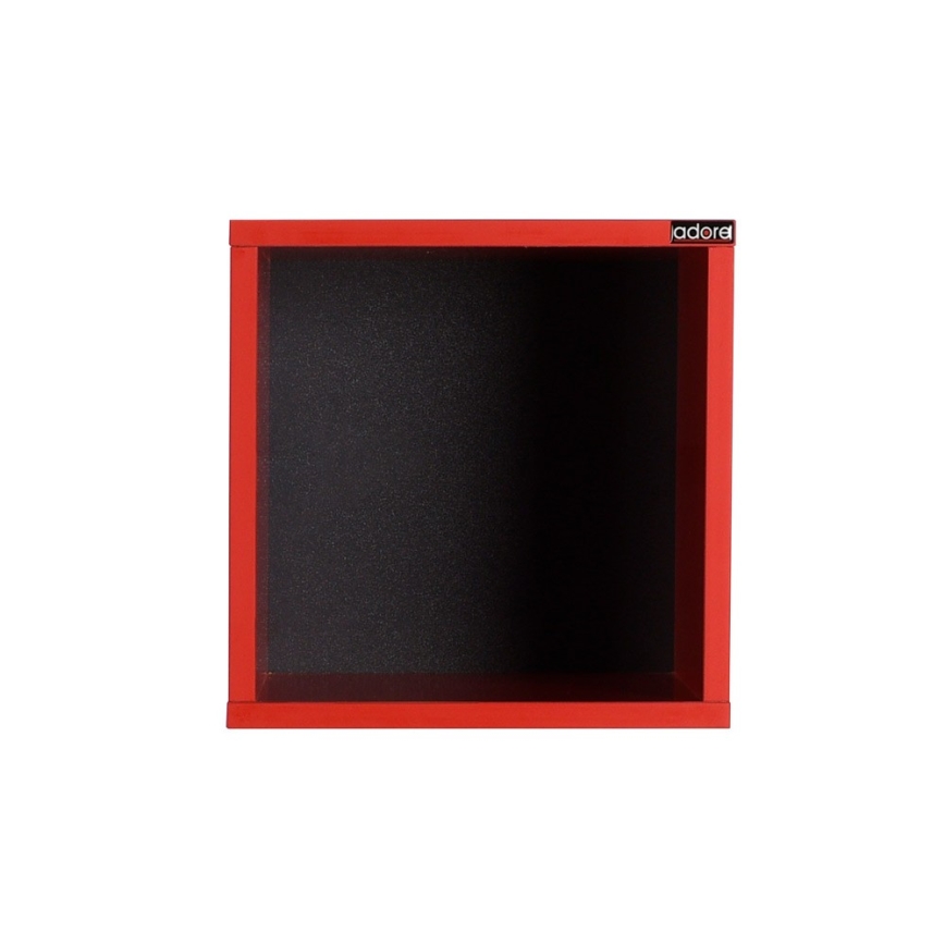 Étagère murale 33x33 cm rouge