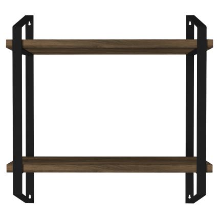 Étagère murale ARNO 47x45 cm marron/noir