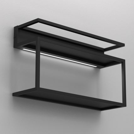 Étagère murale avec éclairage LED SHELF 33x60 cm noir