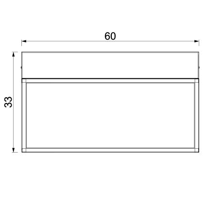 Étagère murale avec éclairage LED SHELF 33x60 cm noir