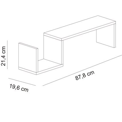 Étagère murale BIENCE 21,4x87,8 cm blanche