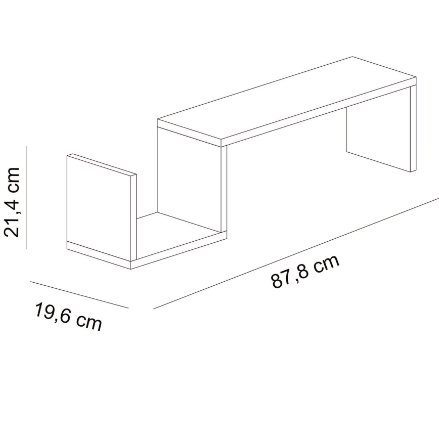 Étagère murale BIENCE 21,4x87,8 cm blanche