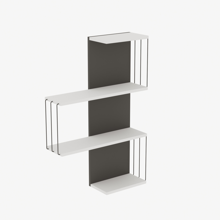 Étagère murale CAMBEL 96x64 cm blanche/anthracite