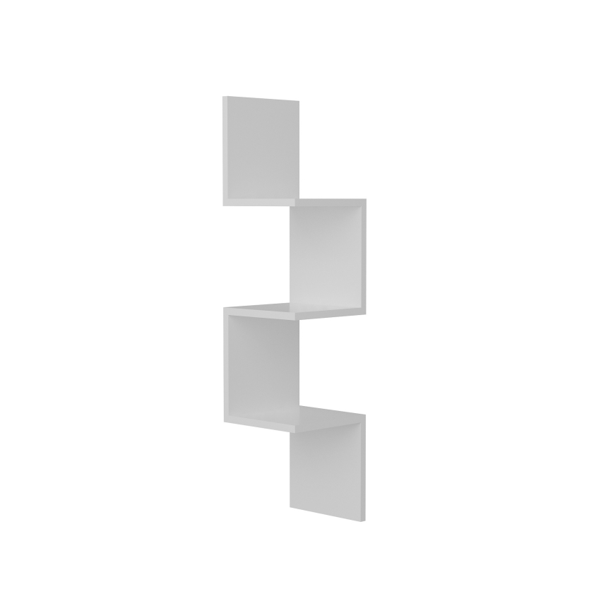Étagère murale d'angle CORNER 105,4x25 cm blanche