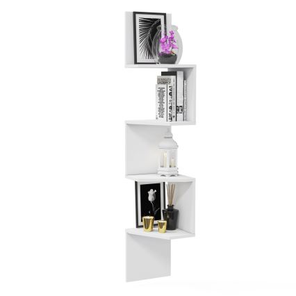 Étagère murale d'angle DESALDO 155,2x29,6 cm blanc