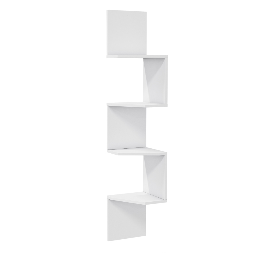 Étagère murale d'angle DESALDO 155,2x29,6 cm blanc