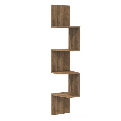 Étagère murale d'angle DESALDO 155,2x29,6 cm marron