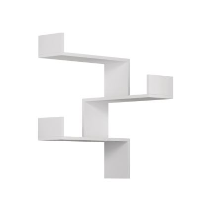 Étagère murale d'angle LUKSA 90x60 cm blanche