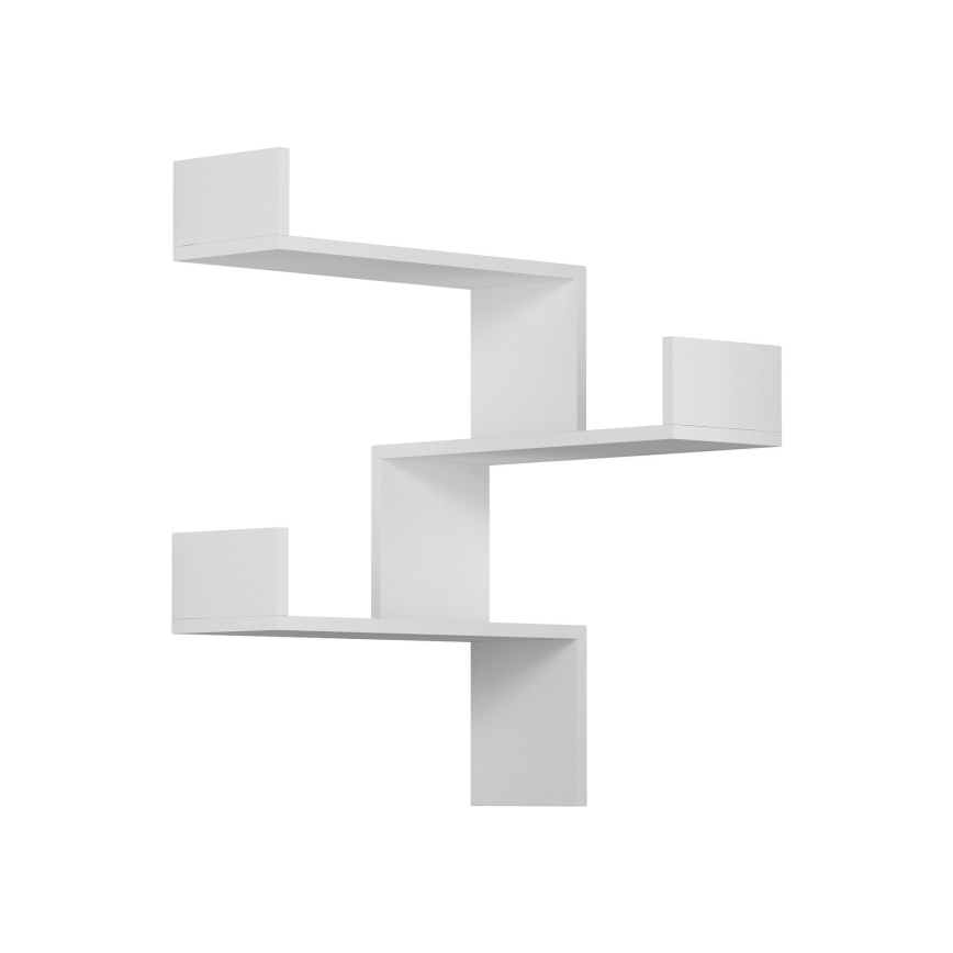 Étagère murale d'angle LUKSA 90x60 cm blanche