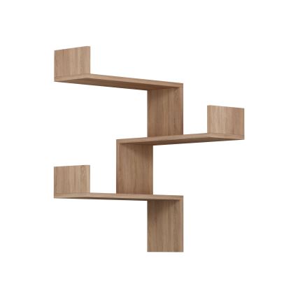 Étagère murale d'angle LUKSA 90x60 cm marron