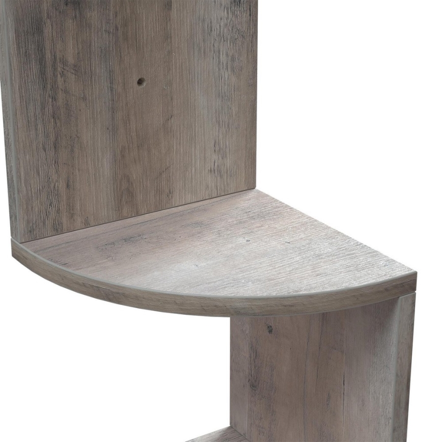 Étagère murale d'angle SNAKE gris/marron
