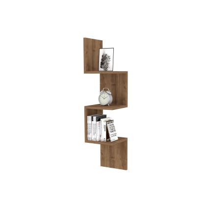 Étagère murale d'angle ZIKZAK 105,5x25 cm marron