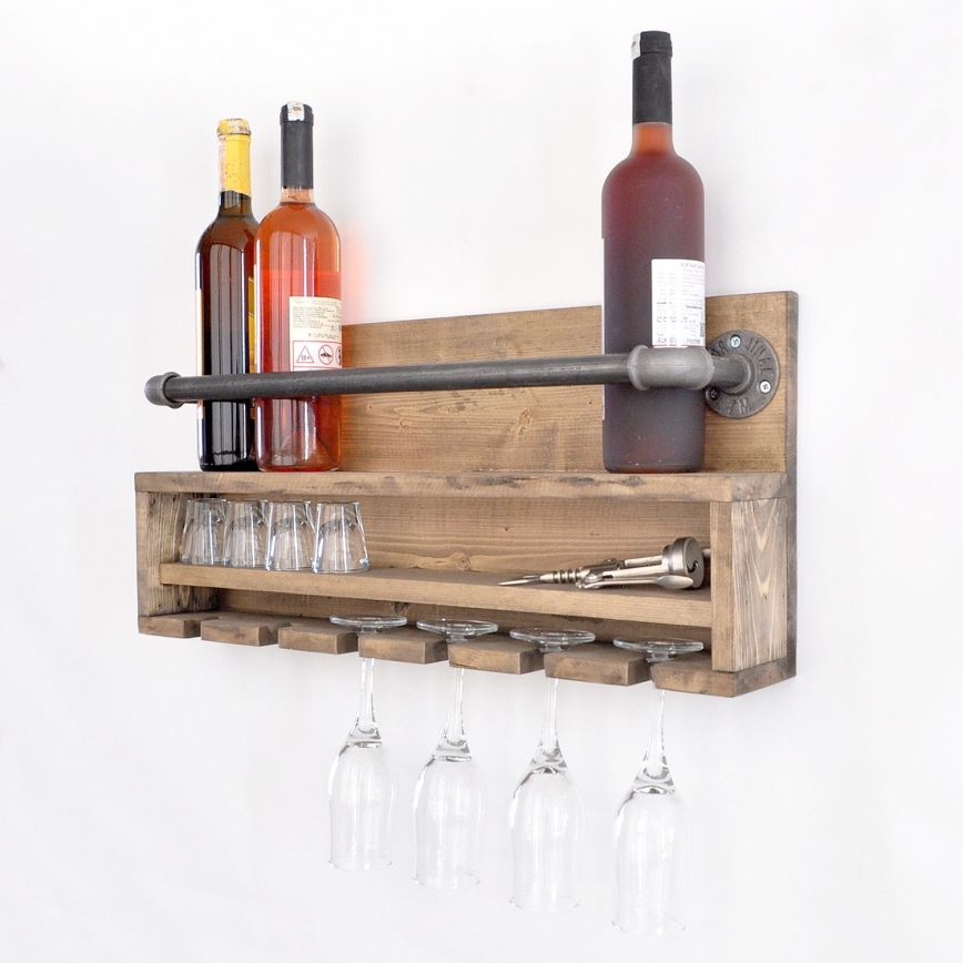 Étagère murale de cuisine BORU 28x60 cm épicéa/pin