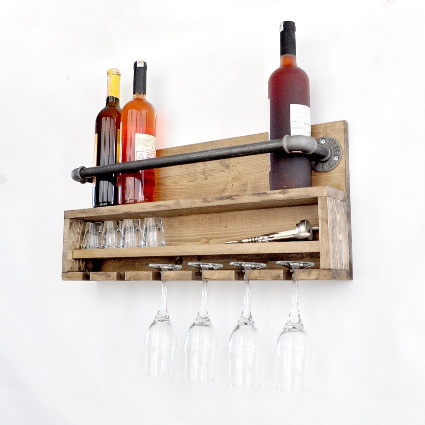 Étagère murale de cuisine BORU 28x60 cm épicéa/pin
