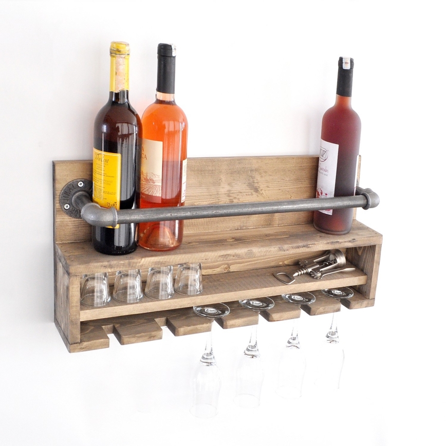 Étagère murale de cuisine BORU 28x60 cm épicéa/pin