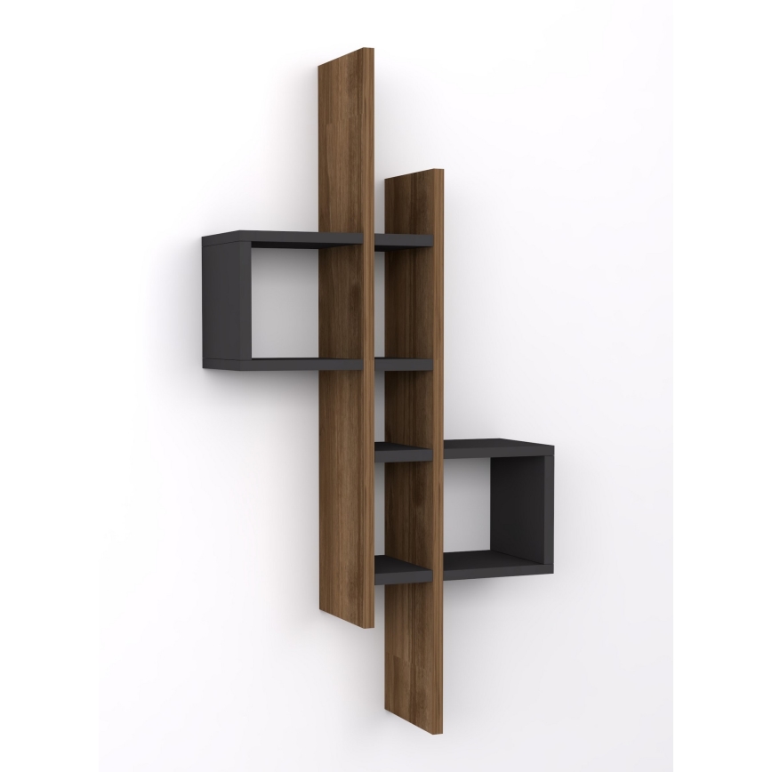 Étagère murale EMSE 108x53,8 cm marron/anthracite
