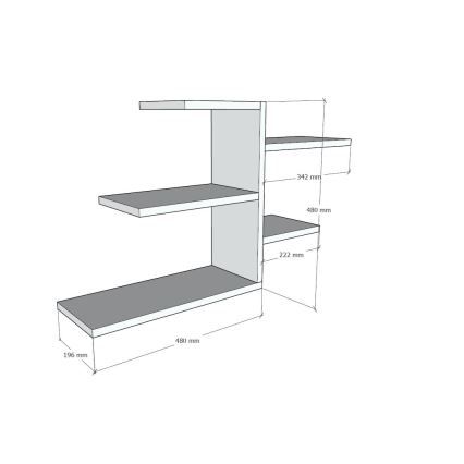 Etagère murale GAMI 48x82 cm blanc