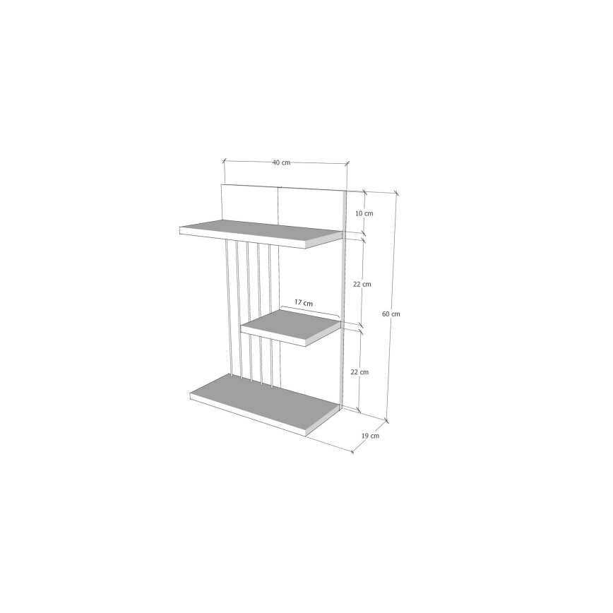 Etagère murale KINIK 60x40 cm anthracite
