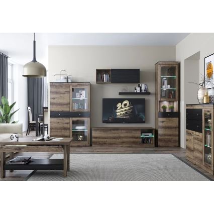 Étagère murale LANDU 6x80 cm chêne monastère