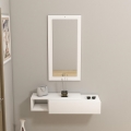 Etagère murale + miroir mural VIEN blanc