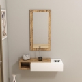 Étagère murale + miroir mural VIEN blanc/pin atlantique