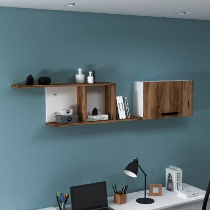 Étagère murale NEWRA 35x150 cm marron
