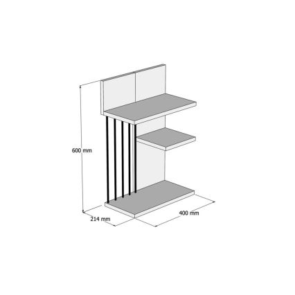 Étagère murale NEZMA 60x40 cm beige/anthracite