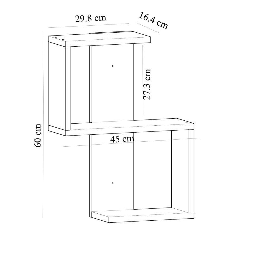 Étagère murale OCTA 60x45 cm blanche