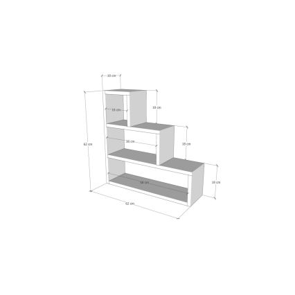 Etagère murale PIRAMIT 62x62 cm marron