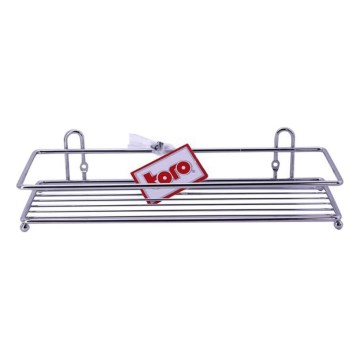 Étagère murale pour douche 10x30 cm chrome brillant